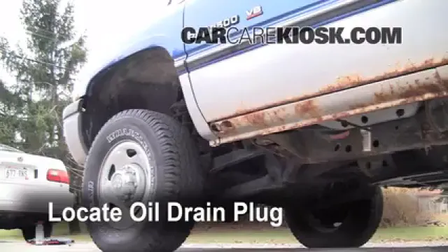 1997 Dodge Ram 2500 5.9L V8 Standard Cab Pickup Aceite Cambiar aceite y filtro de aceite